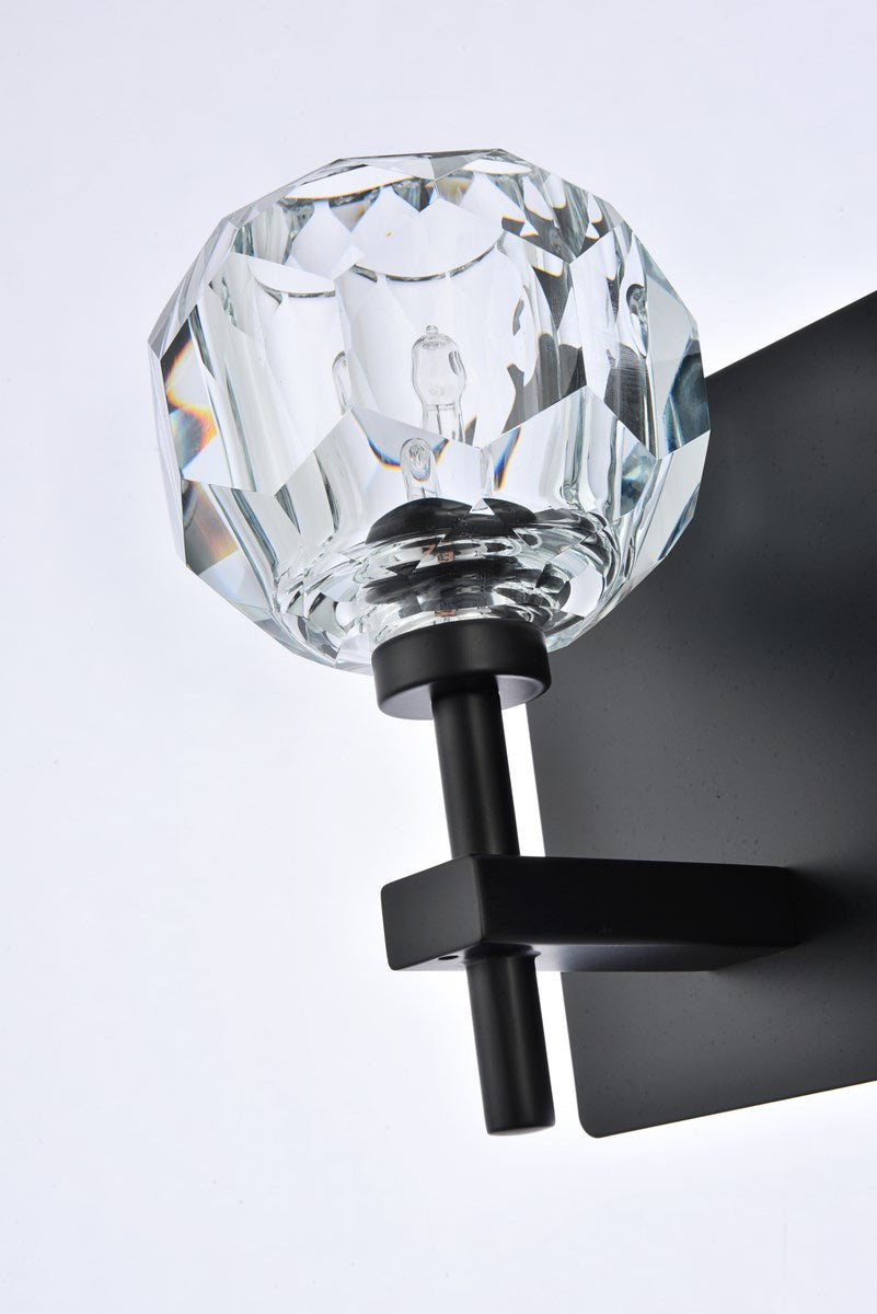 3 Light Wall Sconce In Black