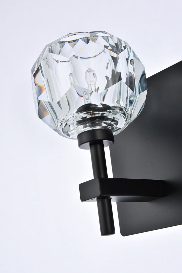 3 Light Wall Sconce In Black