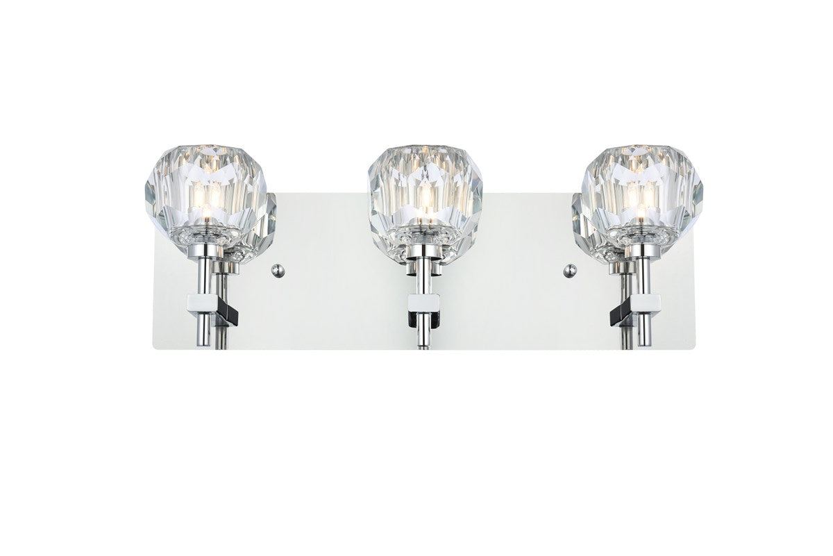 3 Light Wall Sconce In Chrome by Elegant Lighting