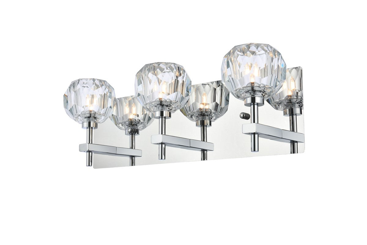 3 Light Wall Sconce In Chrome