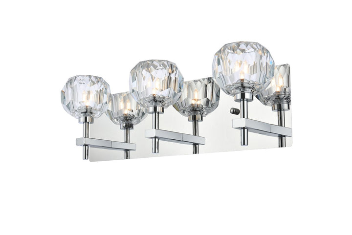 3 Light Wall Sconce In Chrome