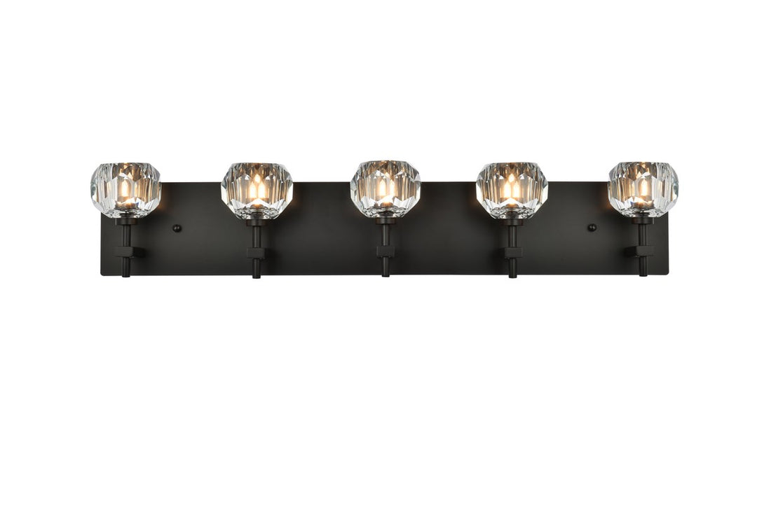 5 Light Wall Sconce In Black by Elegant Lighting