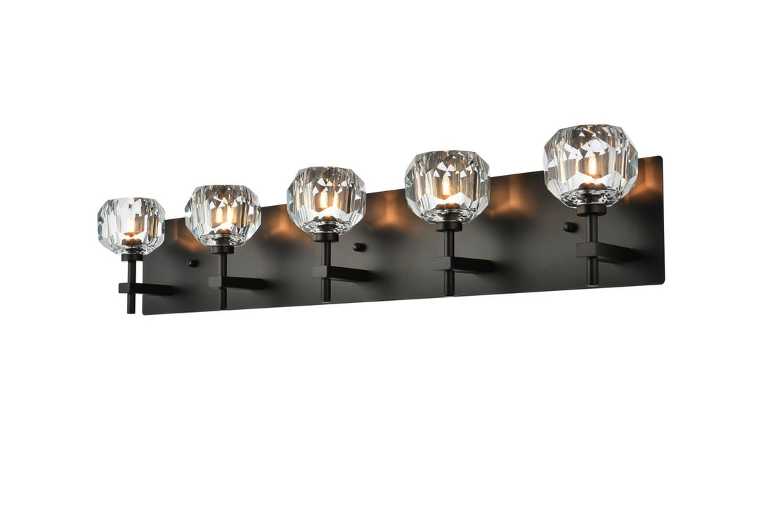 5 Light Wall Sconce In Black
