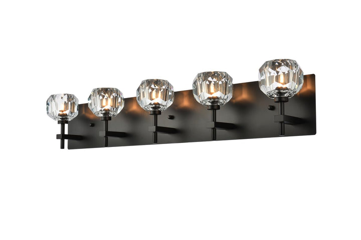 5 Light Wall Sconce In Black