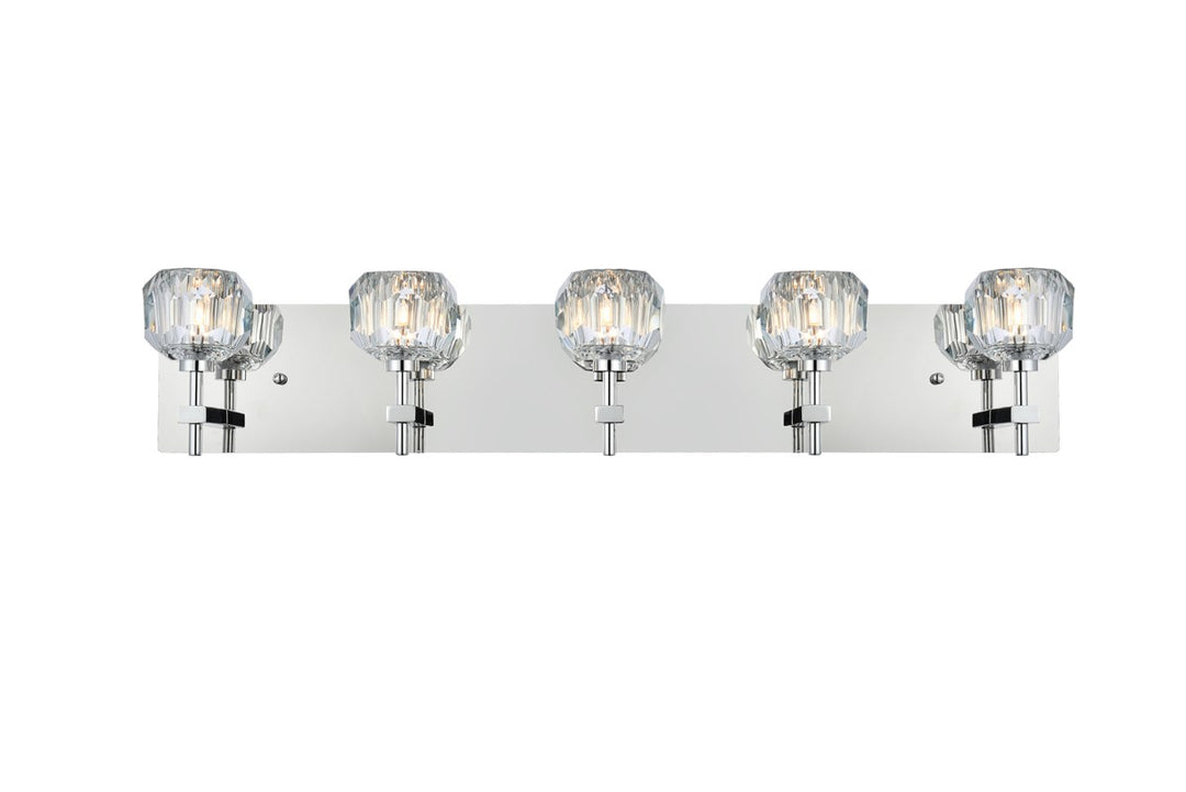 5 Light Wall Sconce In Chrome by Elegant Lighting
