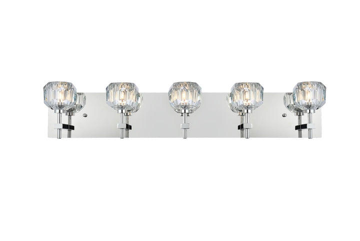 5 Light Wall Sconce In Chrome by Elegant Lighting