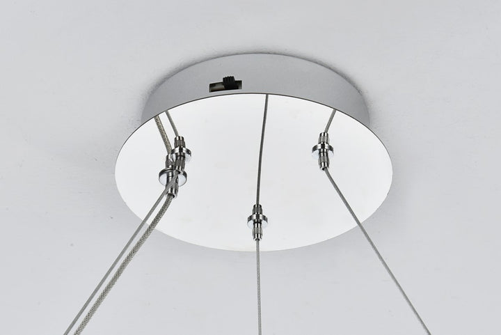 18 Inch Adjustable Led Chandelier In Chrome