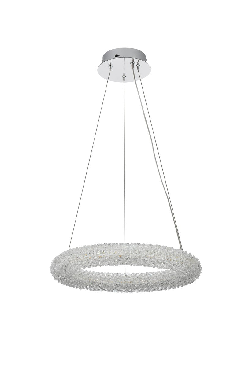 18 Inch Adjustable Led Chandelier In Chrome