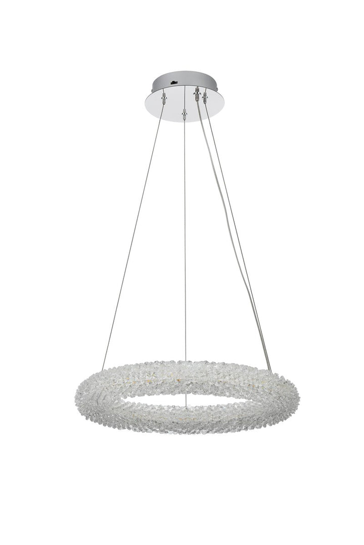 18 Inch Adjustable Led Chandelier In Chrome