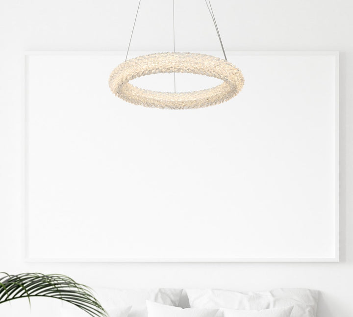 18 Inch Adjustable Led Chandelier In Chrome