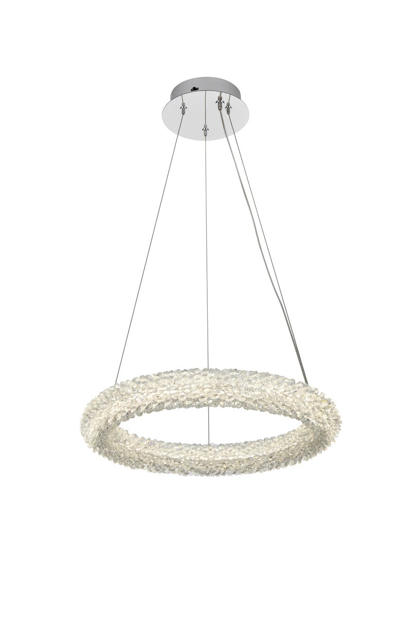 18 Inch Adjustable Led Chandelier In Chrome