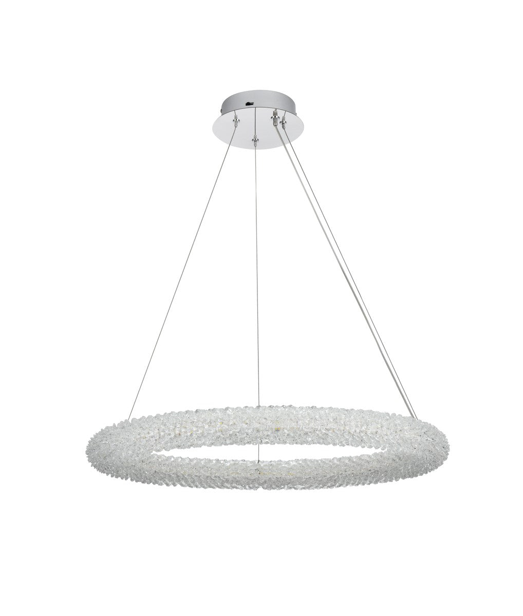 26 Inch Adjustable Led Chandelier In Chrome