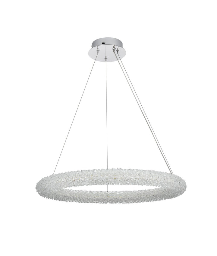 26 Inch Adjustable Led Chandelier In Chrome
