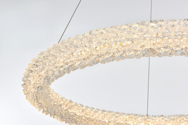 26 Inch Adjustable Led Chandelier In Chrome