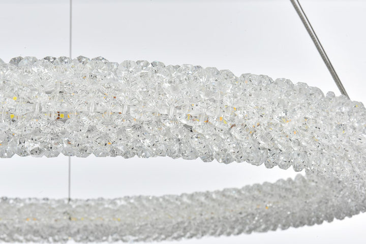 26 Inch Adjustable Led Chandelier In Chrome