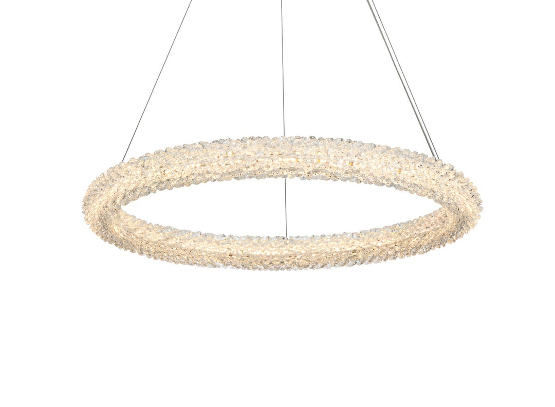 26 Inch Adjustable Led Chandelier In Satin Gold