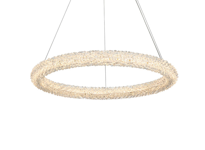 26 Inch Adjustable Led Chandelier In Satin Gold