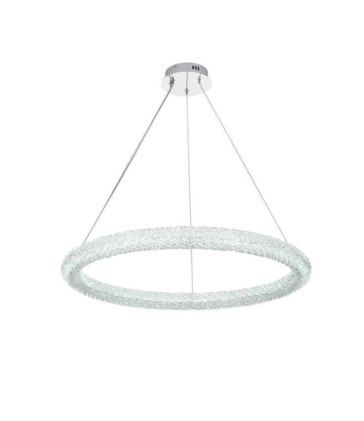 32 Inch Adjustable Led Chandelier In Chrome