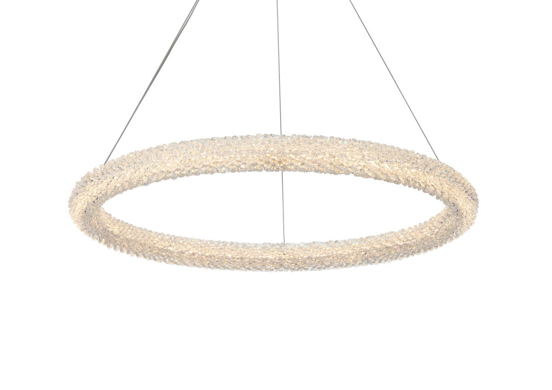 32 Inch Adjustable Led Chandelier In Chrome