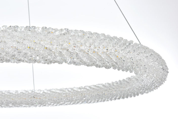 32 Inch Adjustable Led Chandelier In Chrome