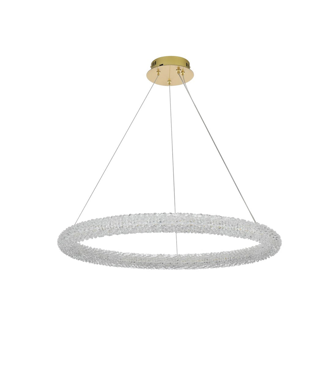 32 Inch Adjustable Led Chandelier In Satin Gold