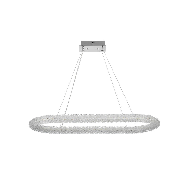 42 Inch Adjustable Led Chandelier In Chrome