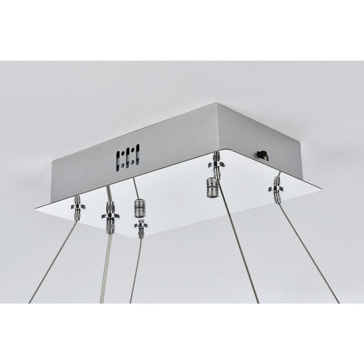 42 Inch Adjustable Led Chandelier In Chrome