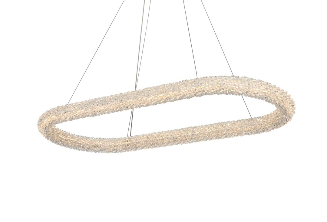 42 Inch Adjustable Led Chandelier In Satin Gold