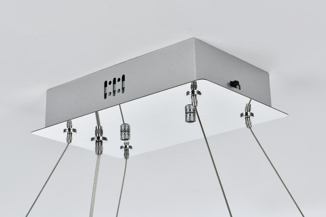 51 Inch Adjustable Led Chandelier In Chrome