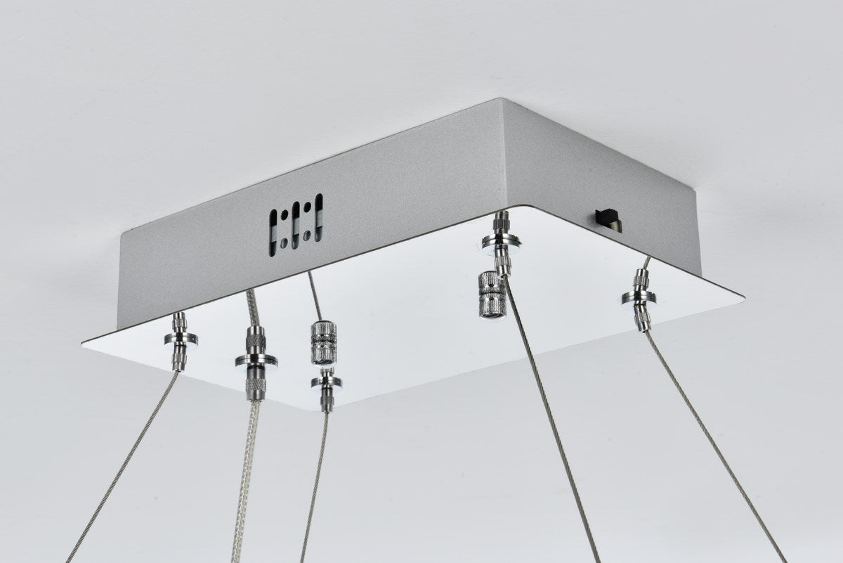 51 Inch Adjustable Led Chandelier In Chrome