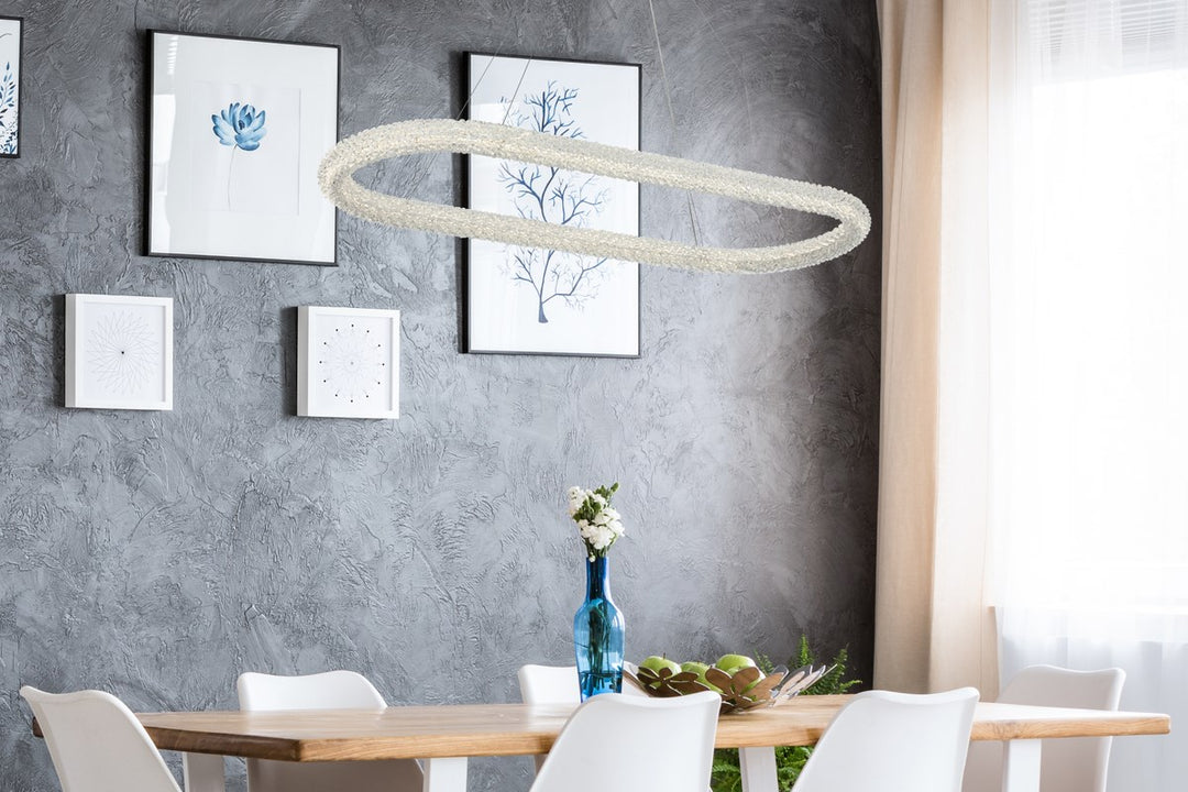 51 Inch Adjustable Led Chandelier In Chrome