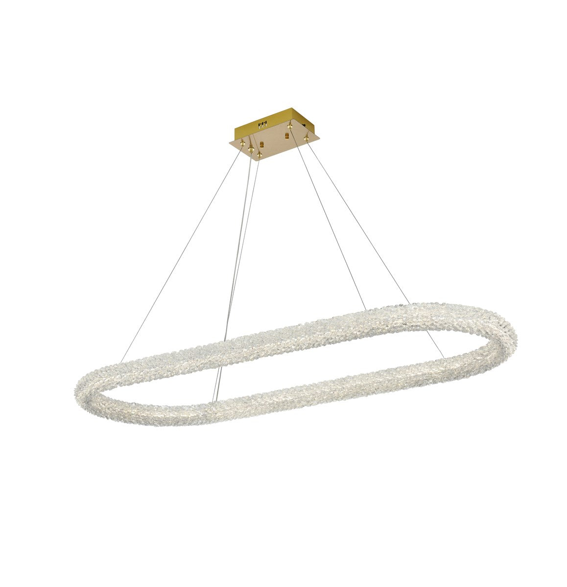51 Inch Adjustable Led Chandelier In Satin Gold