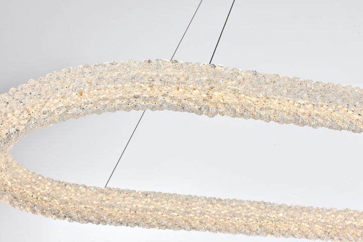 51 Inch Adjustable Led Chandelier In Satin Gold