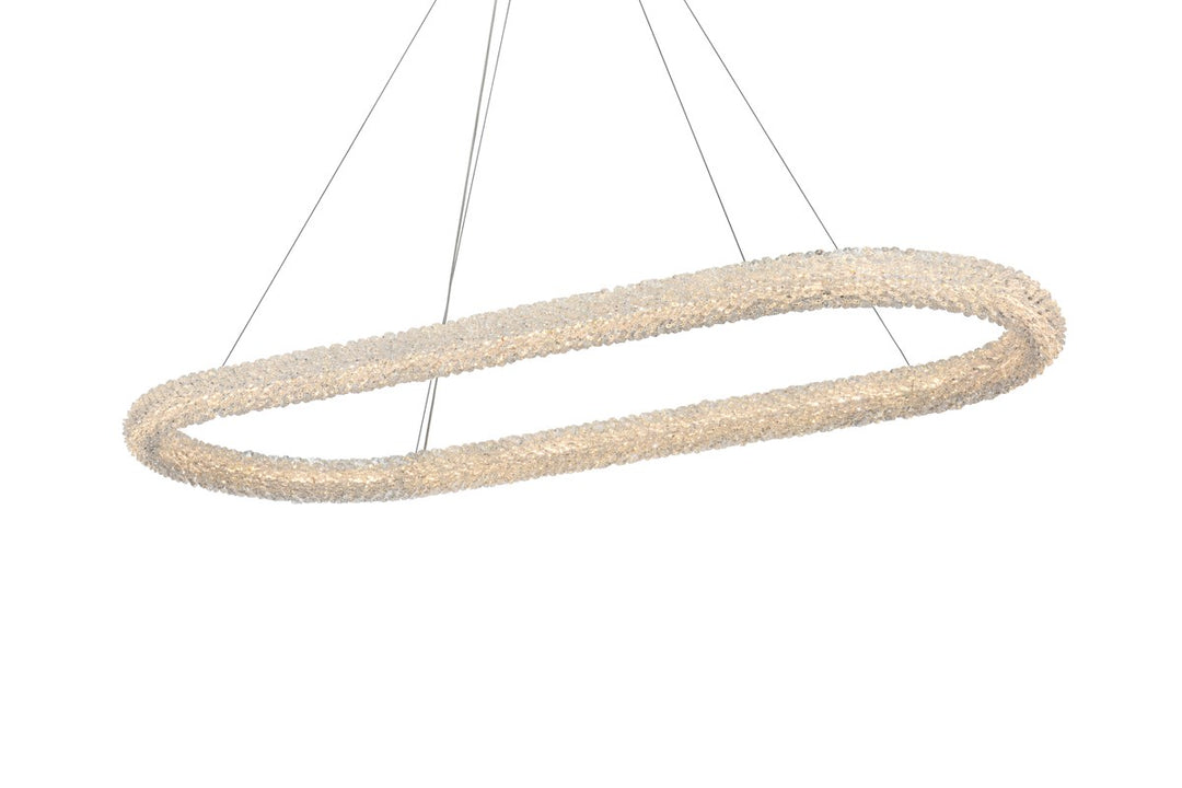 51 Inch Adjustable Led Chandelier In Satin Gold