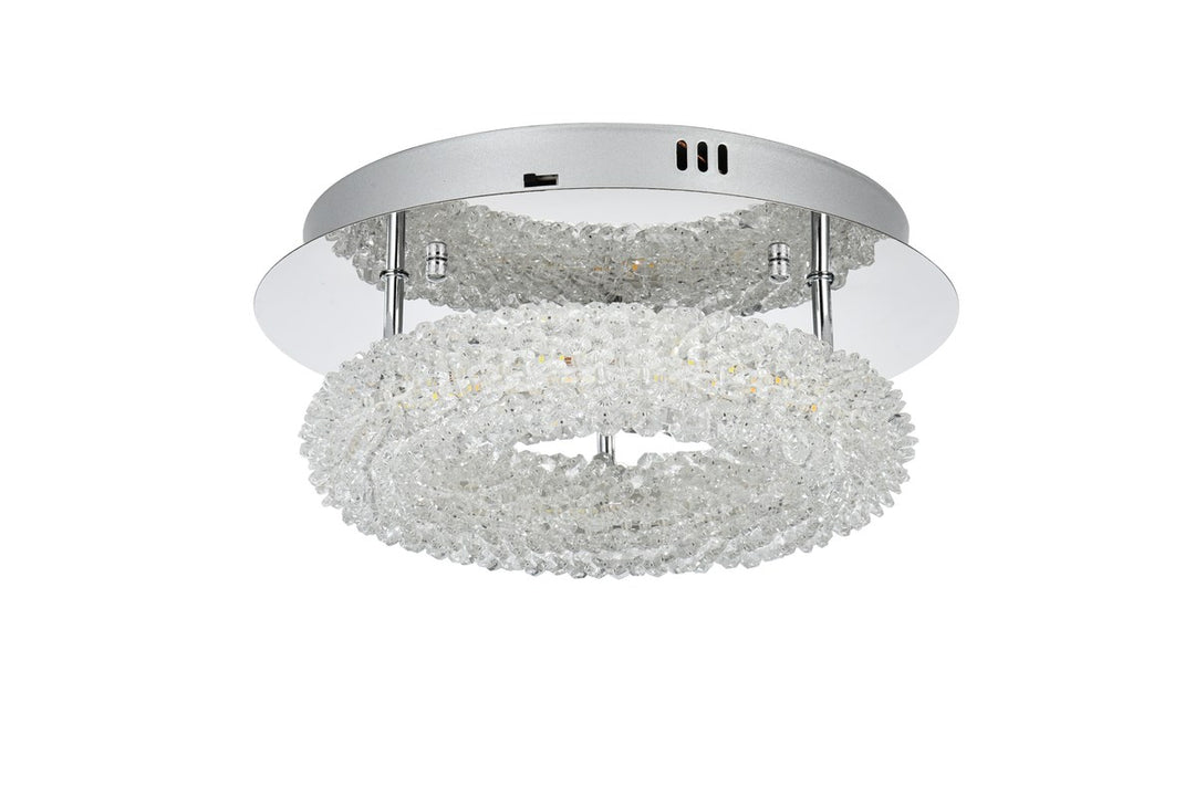 14 Inch Adjustable Led Flush Mount In Chrome