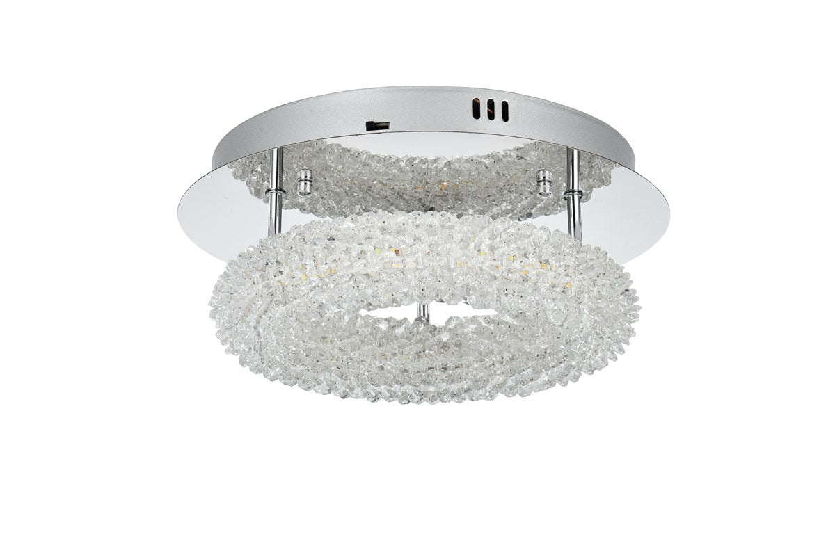 14 Inch Adjustable Led Flush Mount In Chrome