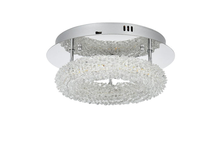 14 Inch Adjustable Led Flush Mount In Chrome