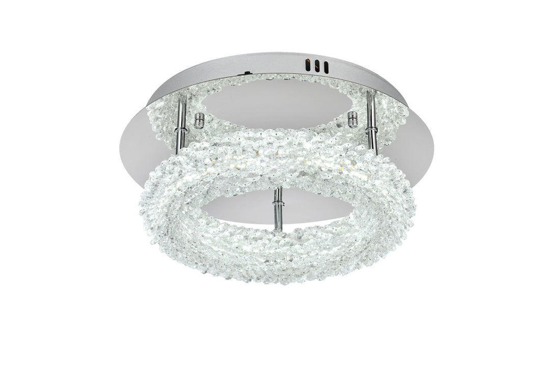 14 Inch Adjustable Led Flush Mount In Chrome