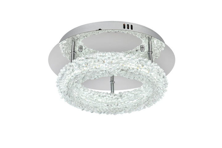 14 Inch Adjustable Led Flush Mount In Chrome
