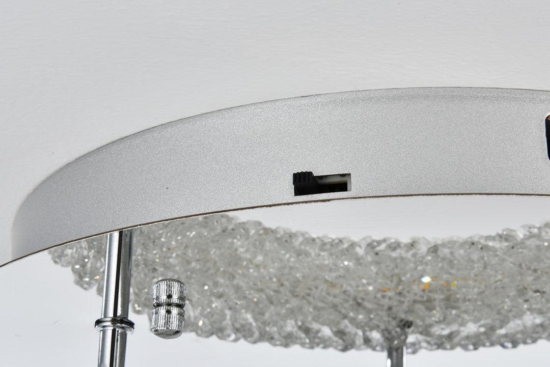 14 Inch Adjustable Led Flush Mount In Chrome