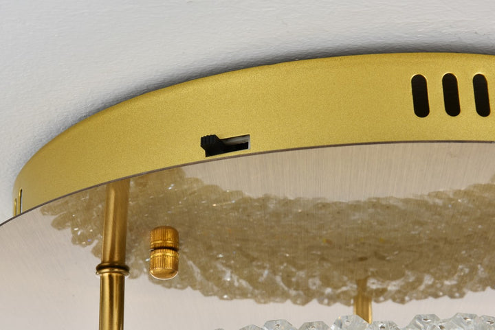 14 Inch Adjustable Led Flush Mount In Satin Gold