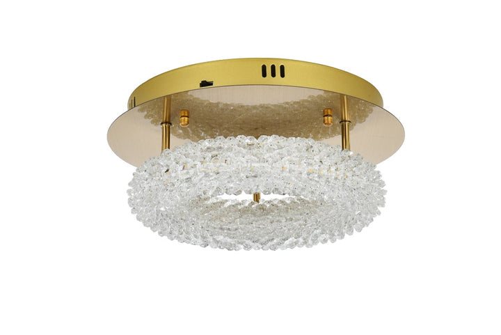 14 Inch Adjustable Led Flush Mount In Satin Gold