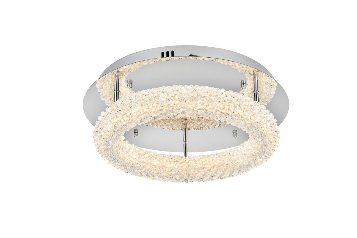 18 Inch Adjustable Led Flush Mount In Chrome