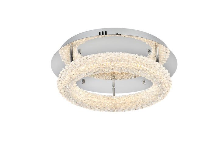 18 Inch Adjustable Led Flush Mount In Chrome