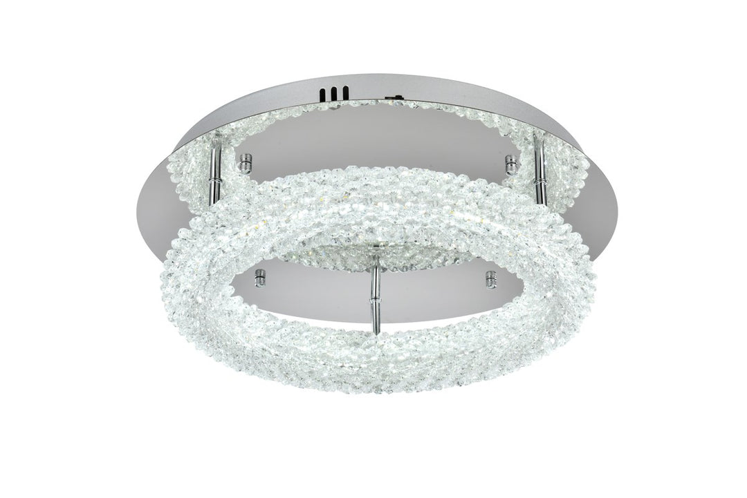18 Inch Adjustable Led Flush Mount In Chrome