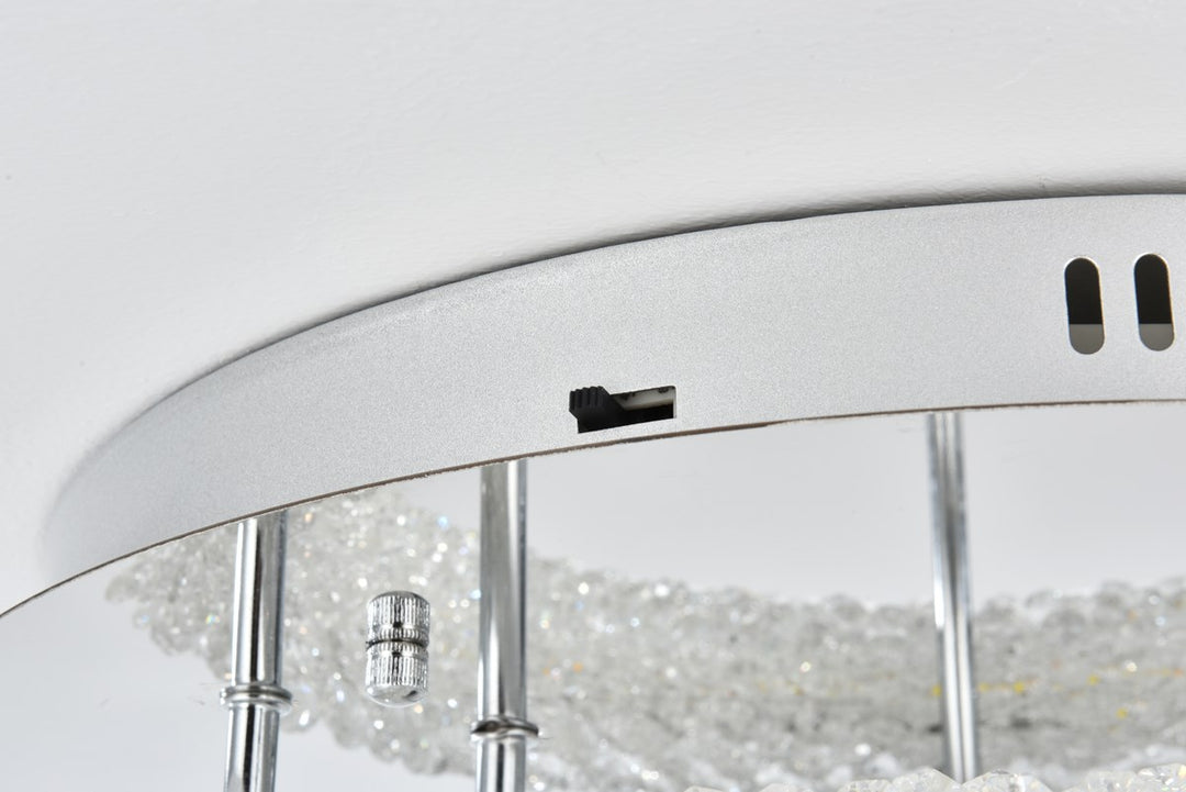 18 Inch Adjustable Led Flush Mount In Chrome