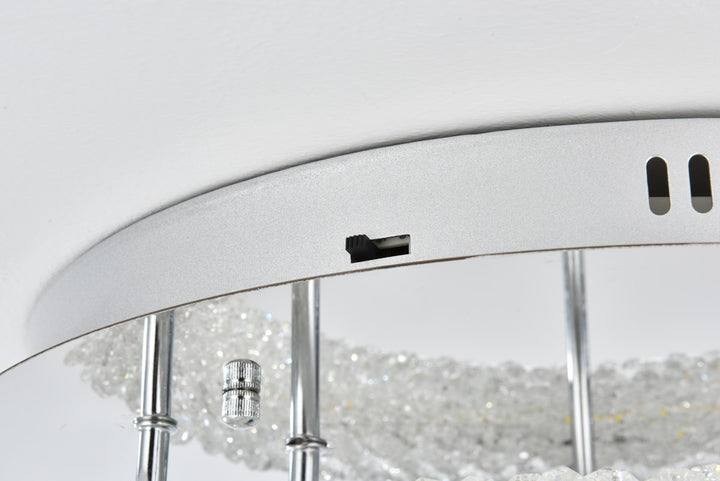 18 Inch Adjustable Led Flush Mount In Chrome
