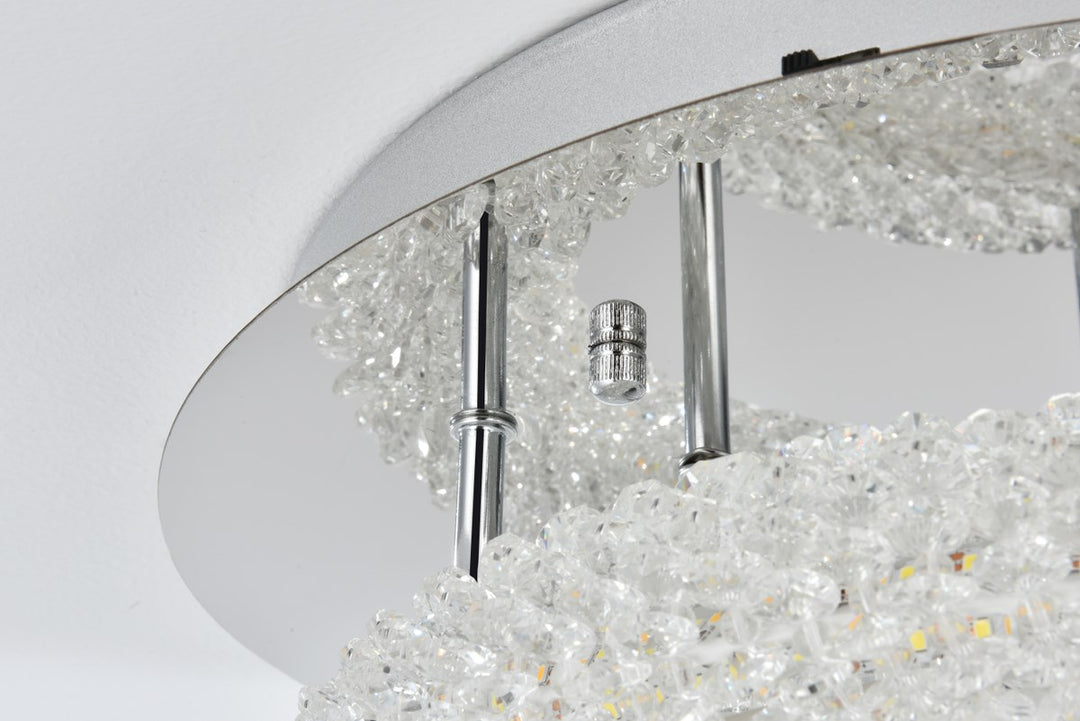 18 Inch Adjustable Led Flush Mount In Chrome