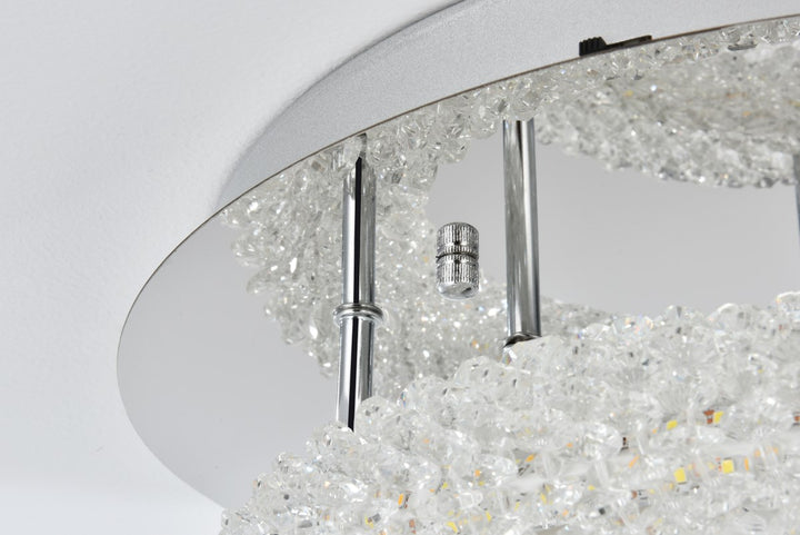 18 Inch Adjustable Led Flush Mount In Chrome