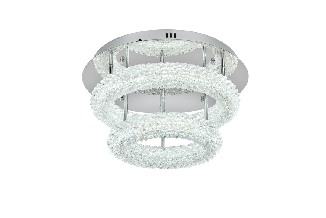 18 Inch Adjustable Led Flush Mount In Chrome